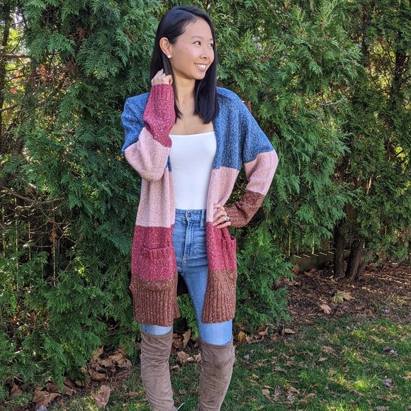 Chase Your Dreams Striped Colorblock Cardigan - Picture 1 of 5